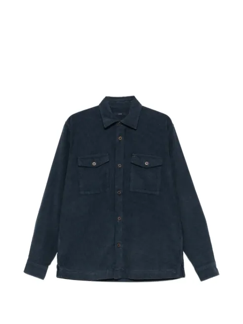 Fay corduroy-texture pocket-detail shirt