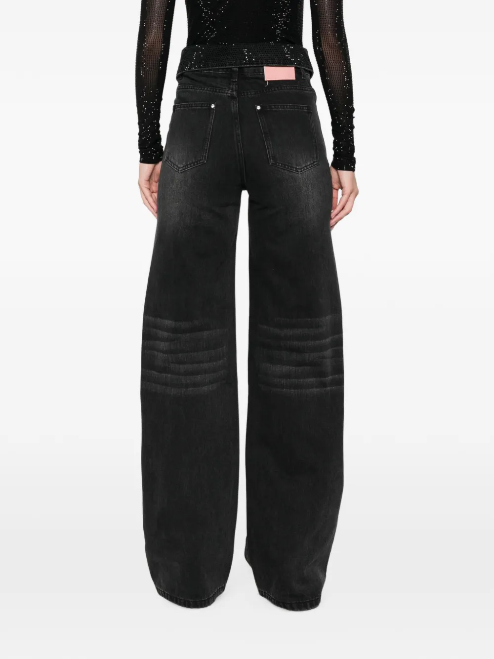 TWENTY FOURHAITCH Jeans verfraaid met kristallen Zwart