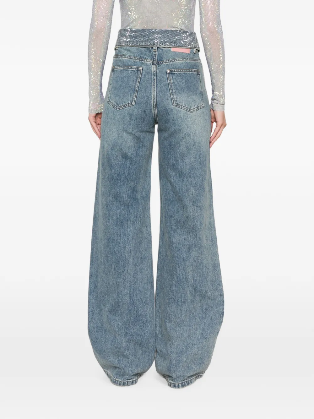 TWENTY FOURHAITCH Jeans verfraaid met kristallen Blauw