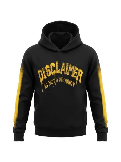 DISCLAIMER logo-print side-stripe hoodie