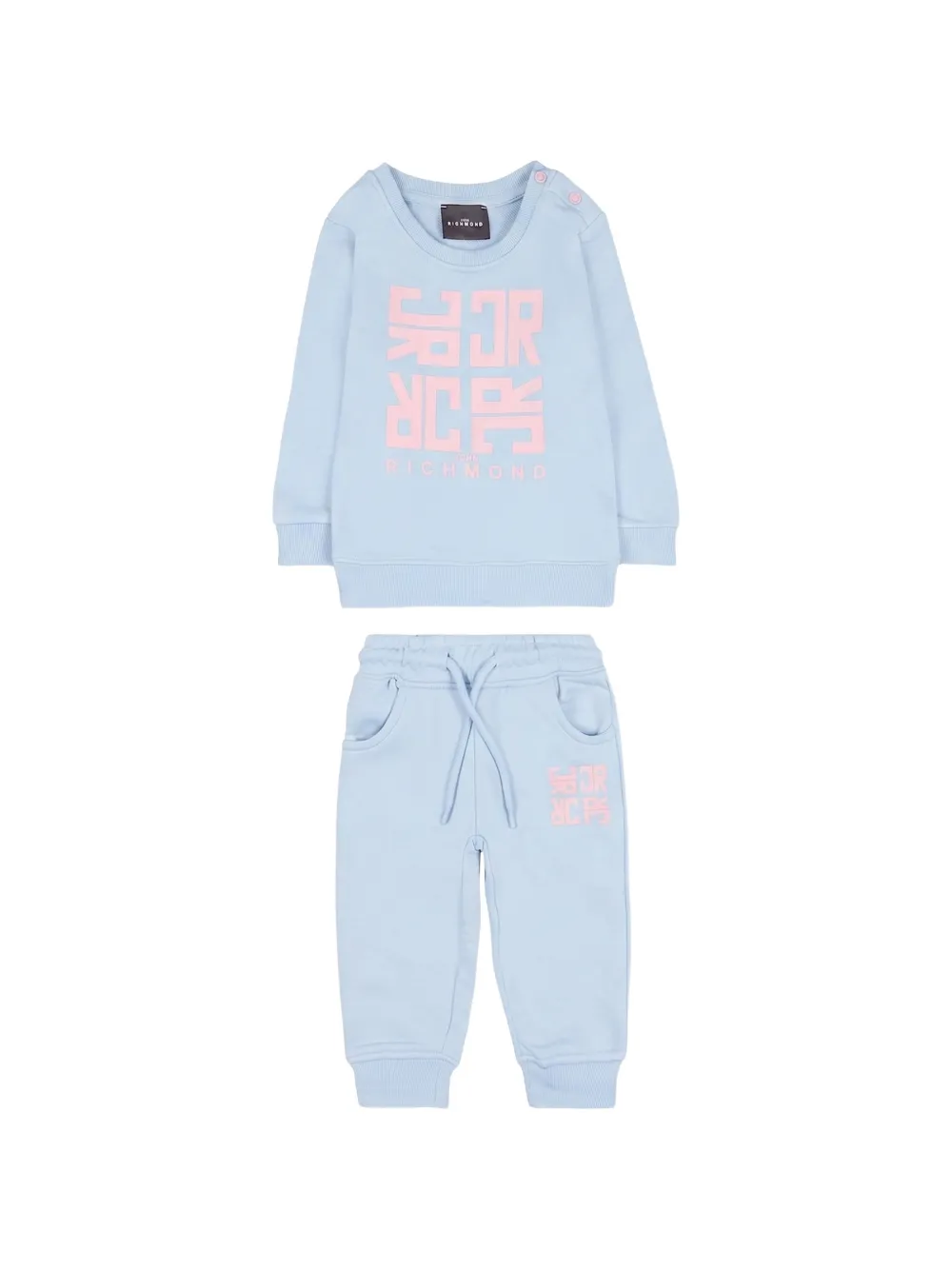 John Richmond Junior Trainingspak met logoprint Blauw