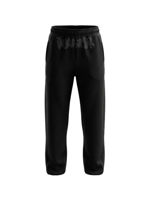DISCLAIMER logo-print elasticated track pants