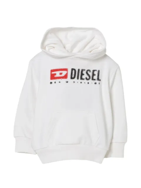 Diesel Kids hættetrøje med logotryk og pouch-lomme