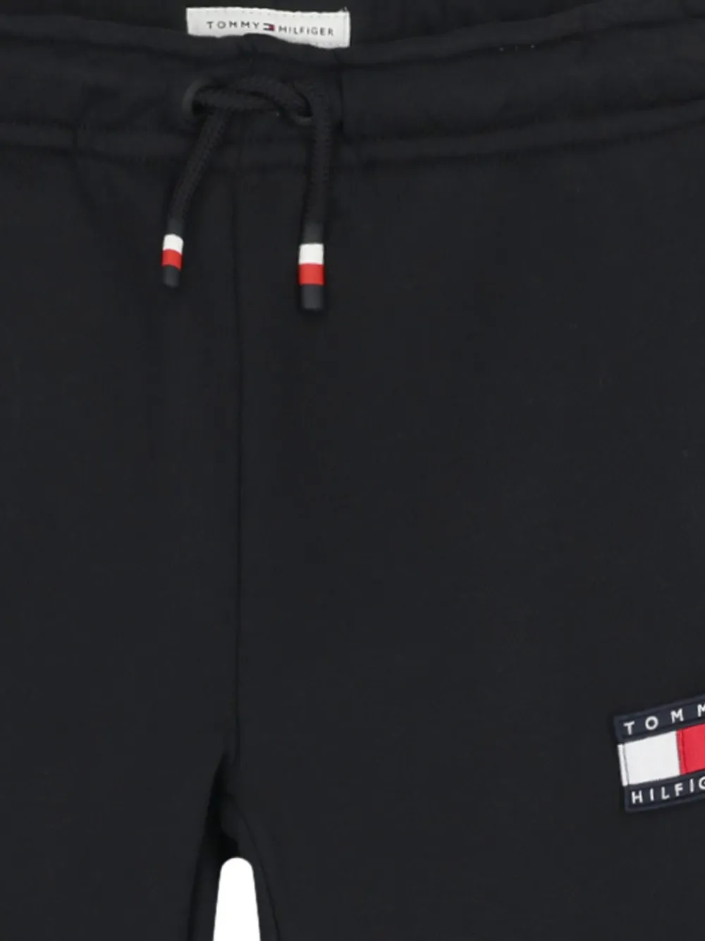 Tommy Hilfiger Junior Trainingsbroek met trekkoordtaille en logopatch Zwart