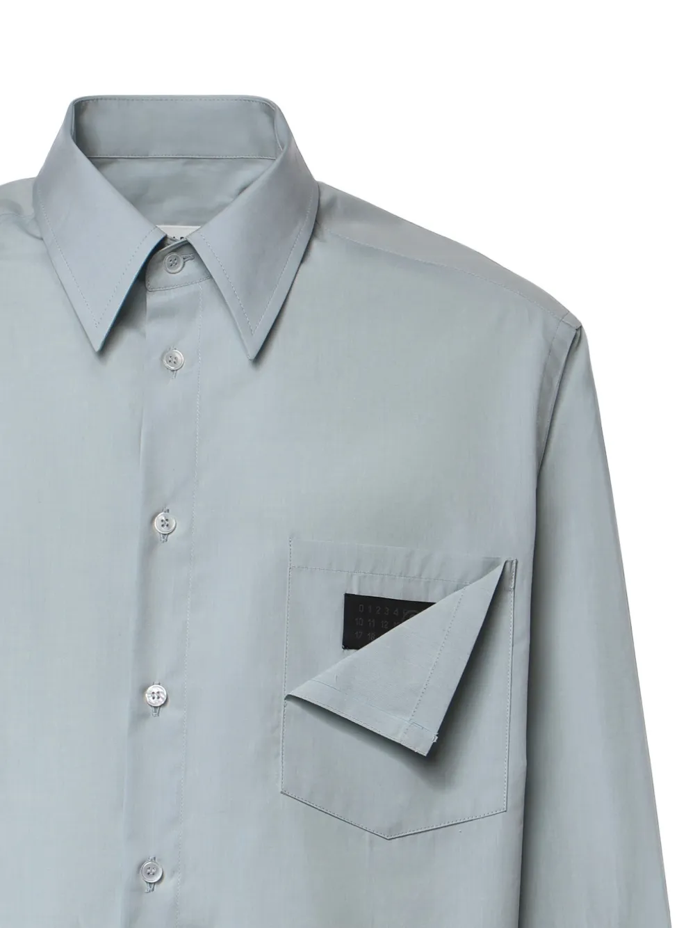 MM6 Maison Margiela Overhemd met logopatch Blauw