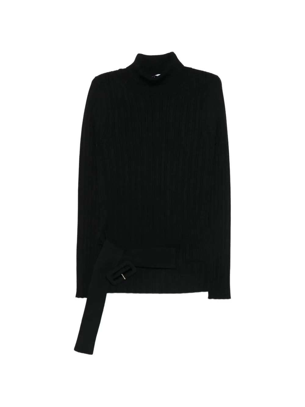 SIMONA CORSELLINI belted ribbed-knit sweater