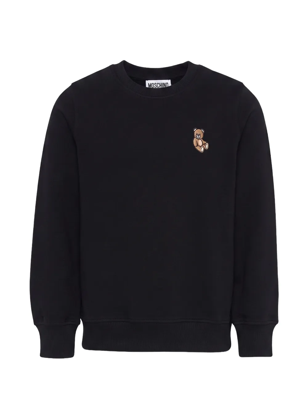 Moschino Kids Maglione con applicazione Teddy Bear - Nero