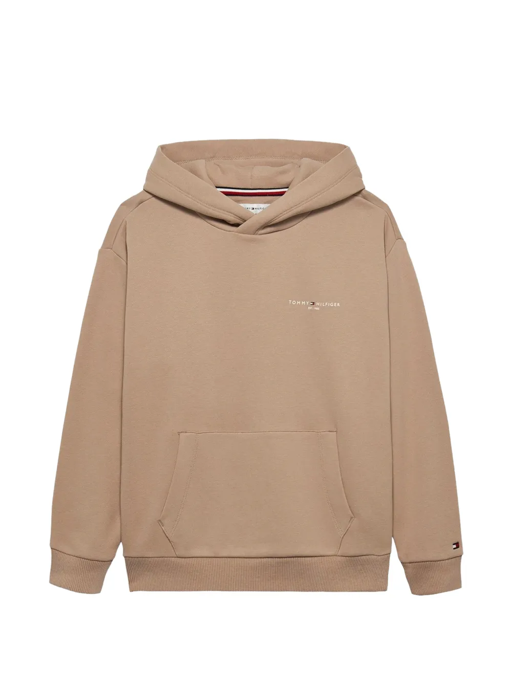 Tommy Hilfiger Junior Felpa con cappuccio e logo - Toni neutri