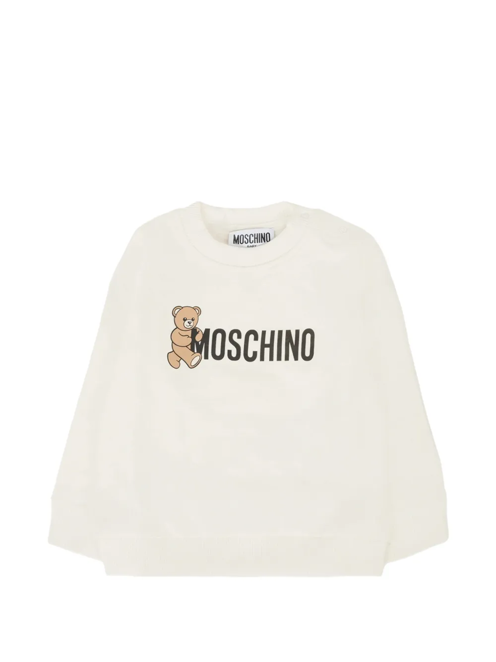 Moschino Kids Felpa Teddy Bear con logo - Bianco