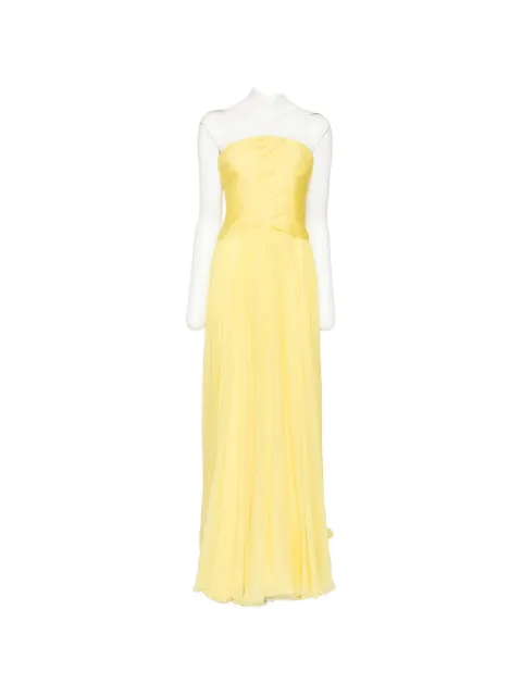 Zuhair Murad strapless draped silk-chiffon gown