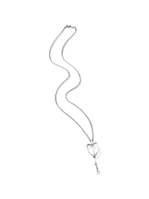 POISONED HEARTS heart-key pendant necklace