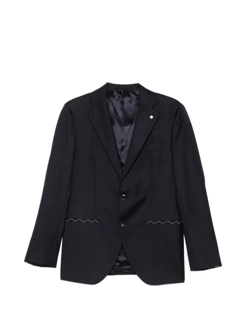 LUIGI BIANCHI MANTOVA single-breasted contrast-stitching suit