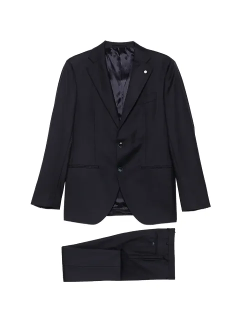 LUIGI BIANCHI MANTOVA single-breasted contrast-stitching suit