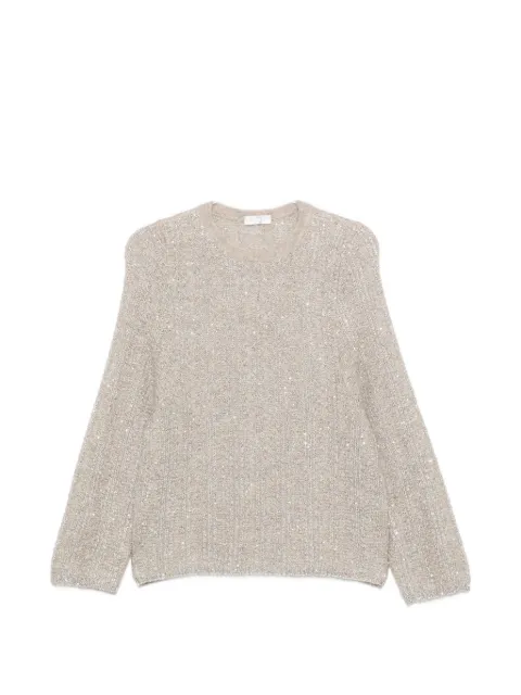 PANICALE sequin-embellished ribbed-knit sweater