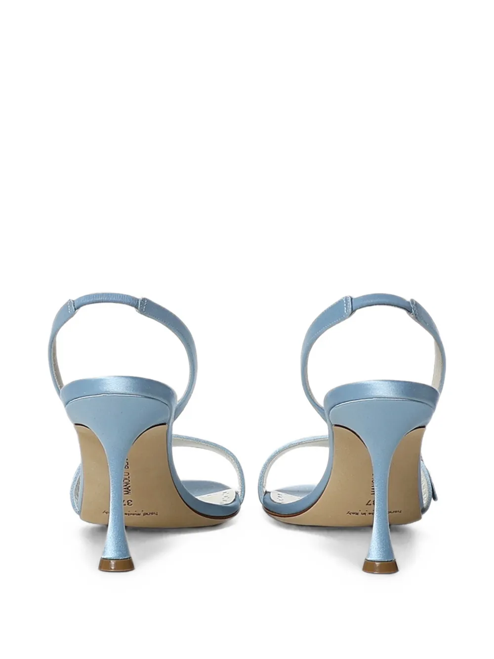 Manolo Blahnik Zutosan crystal-buckle slingback sandals Blauw