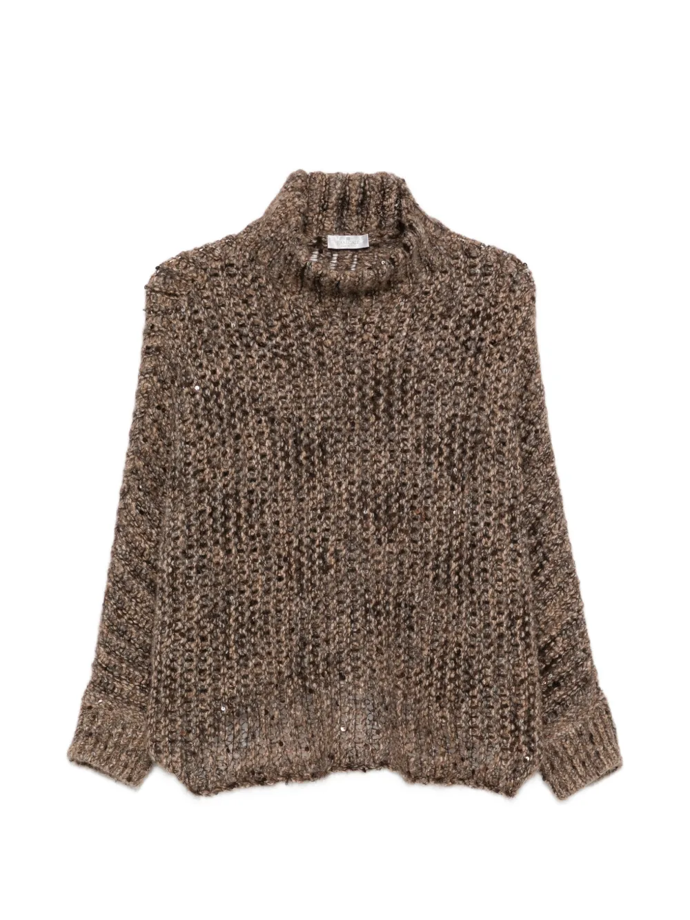 PANICALE Maglione con paillettes - Marrone