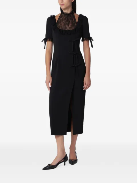 Alessandra Rich vestido con ribete de encaje