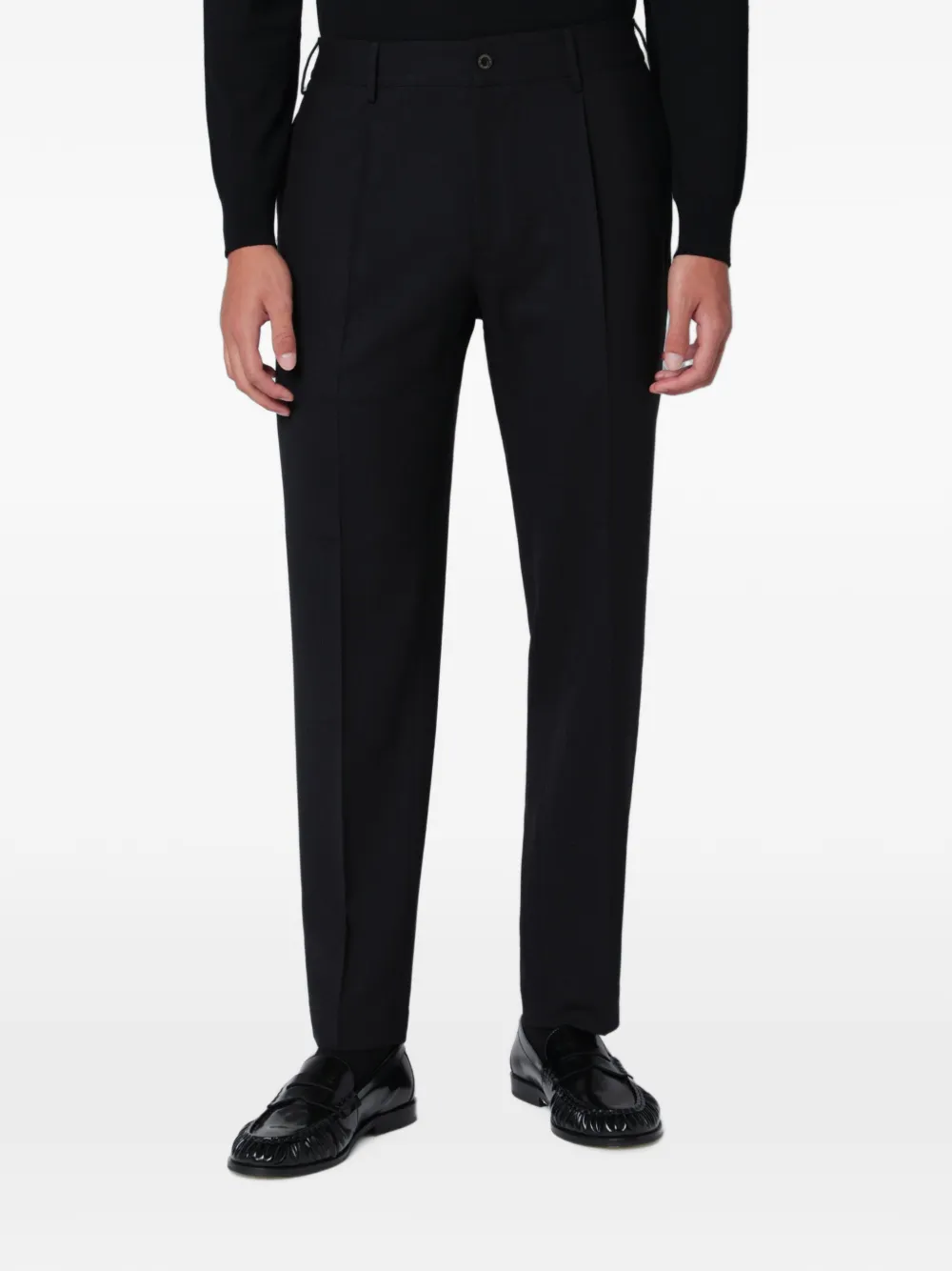 Santaniello Irno Pleated Trousers In Black