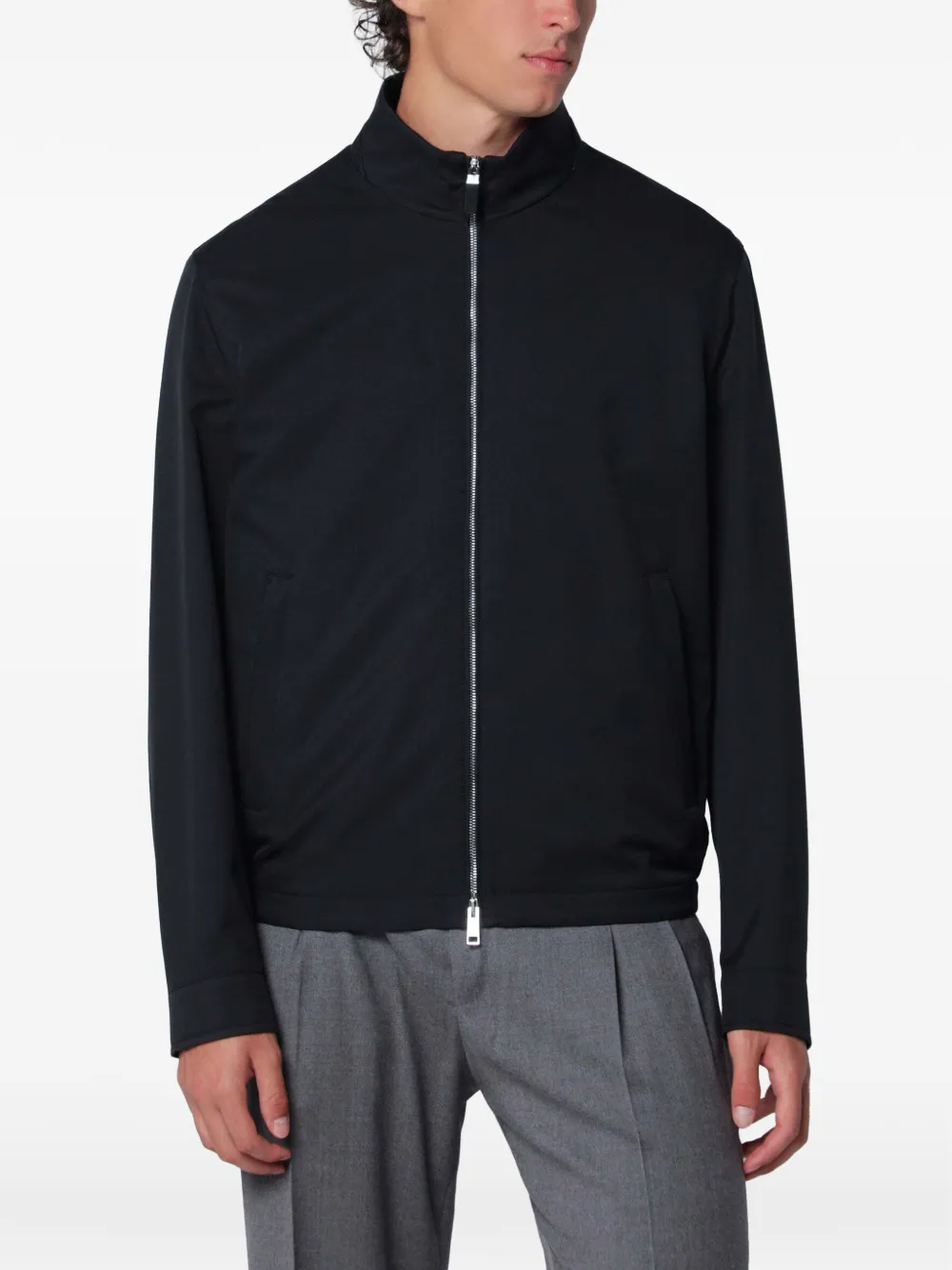 Zegna zip-up high-neck jacket
