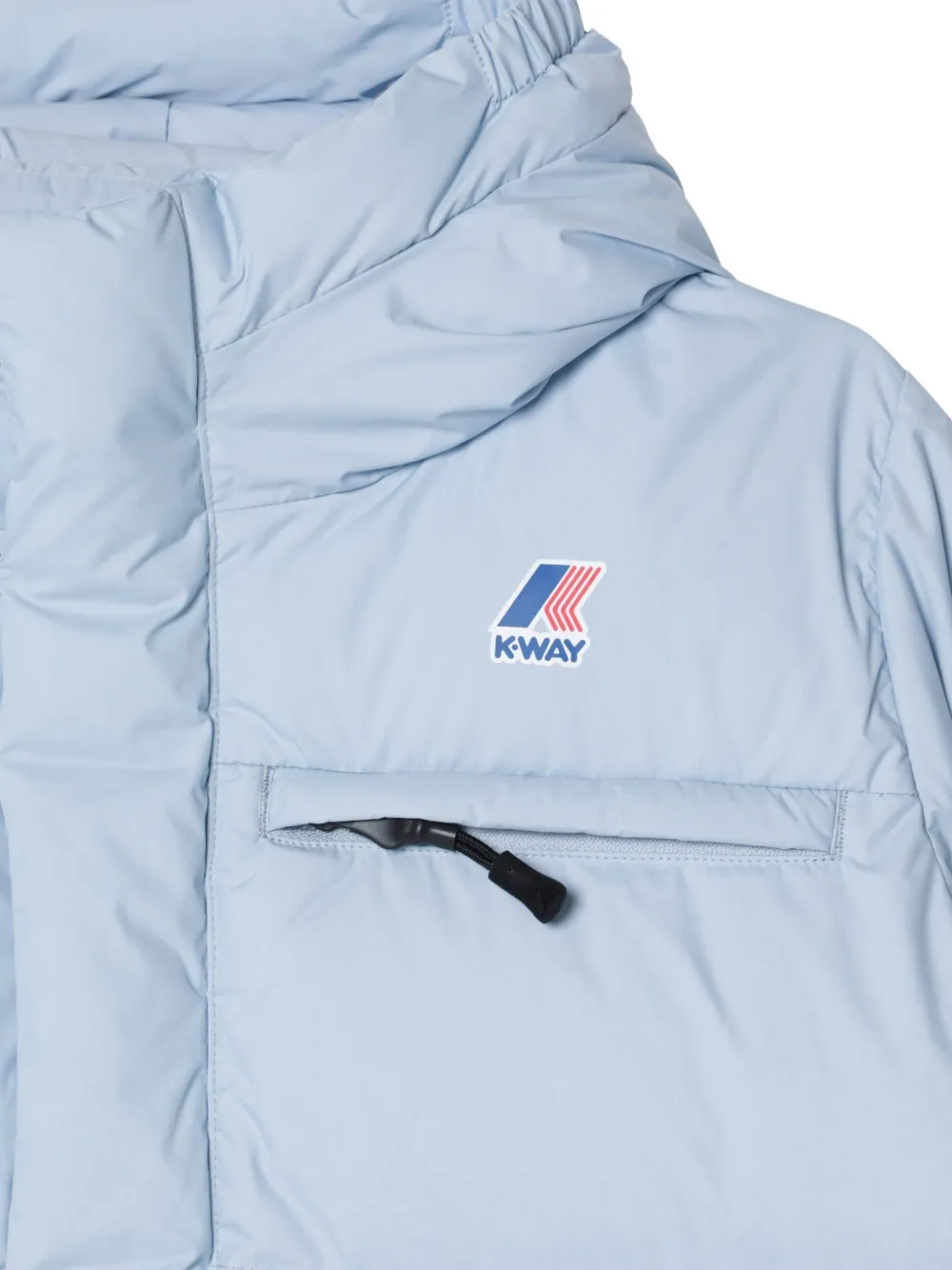 K Way Kids Le Vrai 4.0 Aurele donsjack met capuchon Blauw