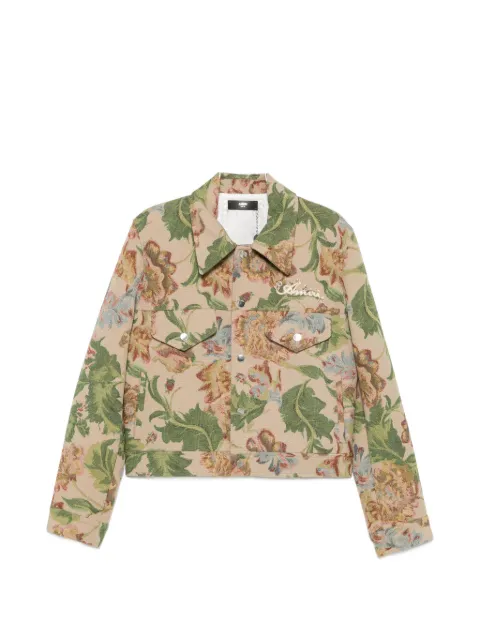 AMIRI floral-tapestry logo-embroidered jacket