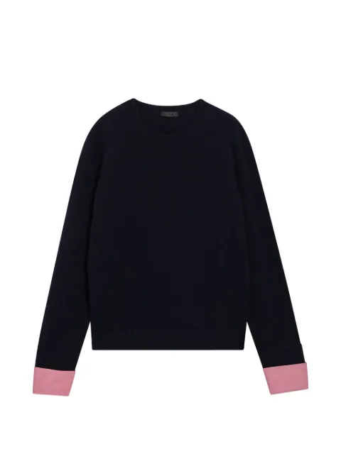 Prada triangle-patch layered-cuff sweater