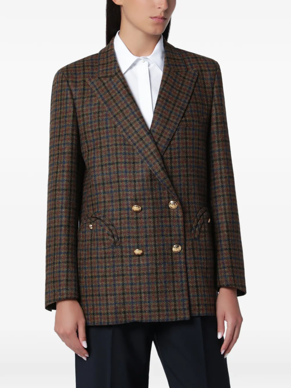 Blazé Milano Amandira Everyday check-pattern wool blazer