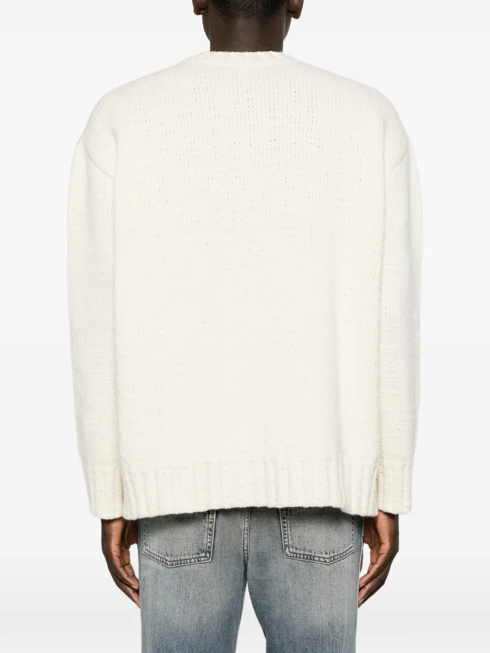 AMIRI Trui met ronde hals en wolf-intarsia Wit