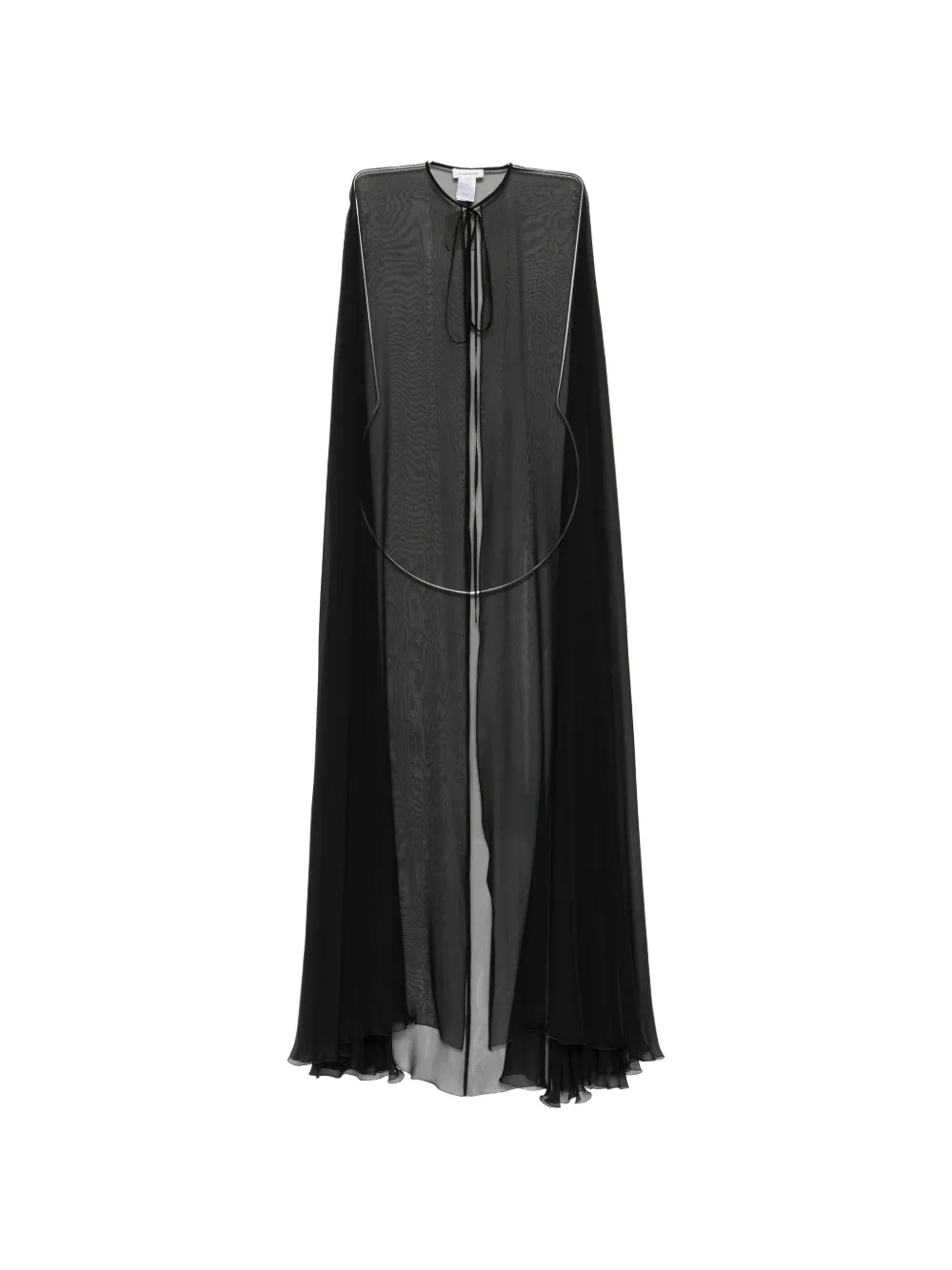 Zuhair Murad silk chiffon cape - Schwarz