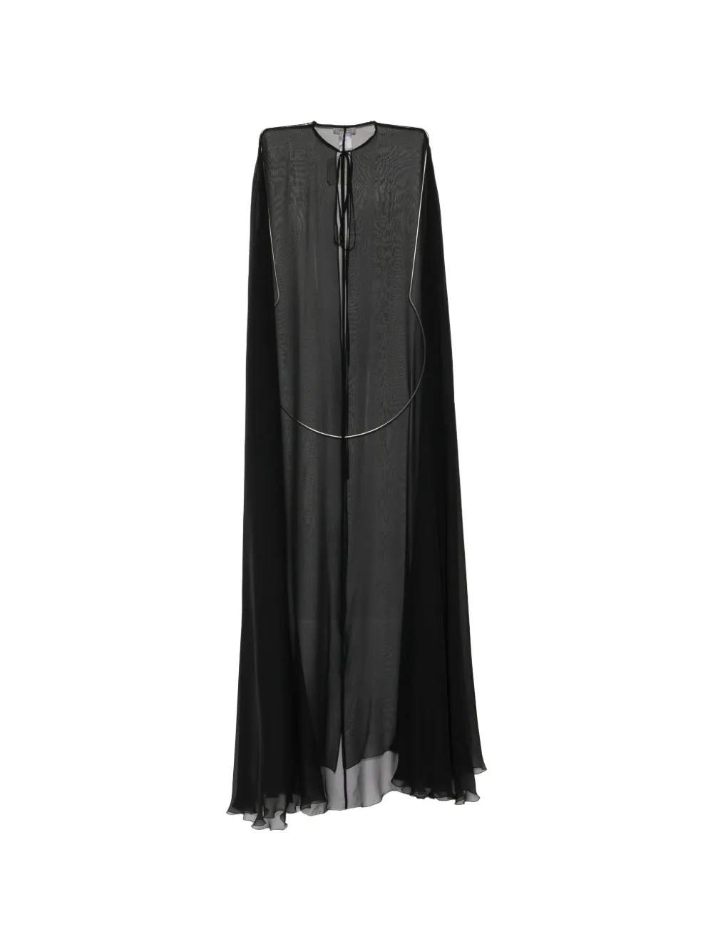 Zuhair Murad Zijden chiffon cape Zwart