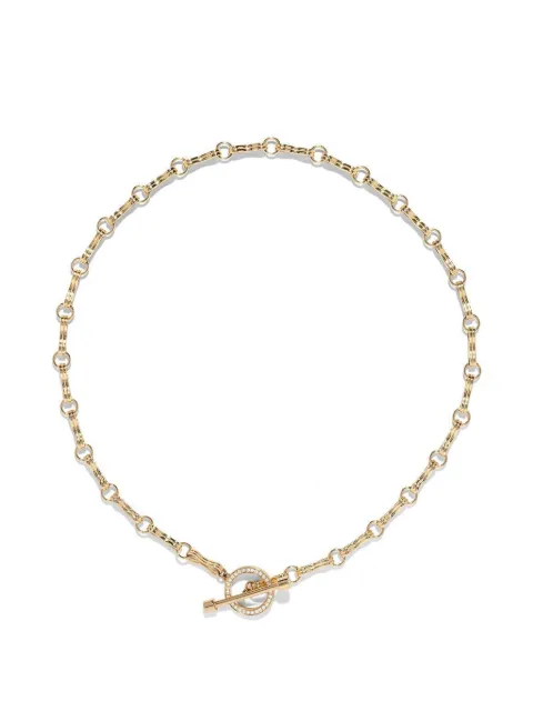 Azlee diamond double link necklace