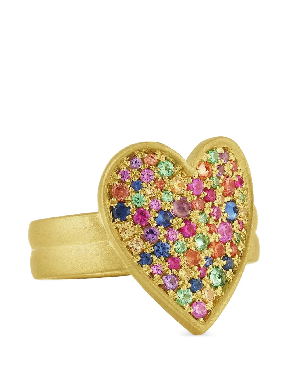 Leigh Maxwell heart-shaped multi-stone ring - Oro