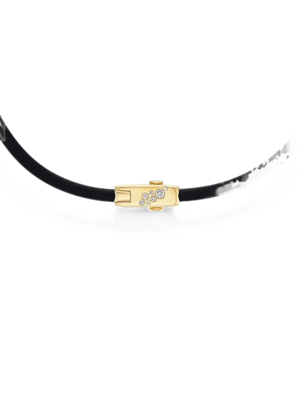 Uniform Object Carbon Torque Halskette mit Diamant - Gold