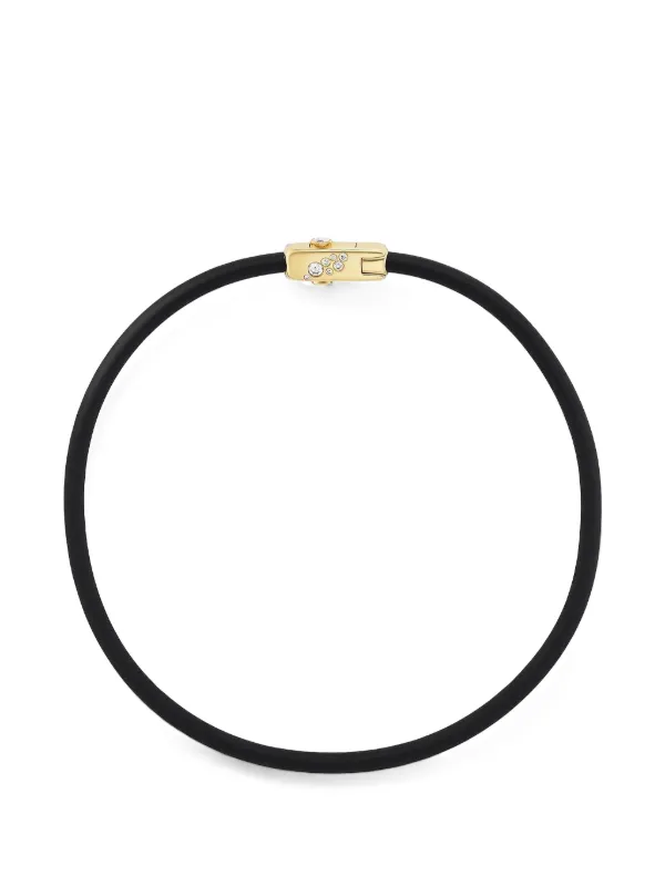 Uniform Object Carbon Torque Diamond Necklace in Gold