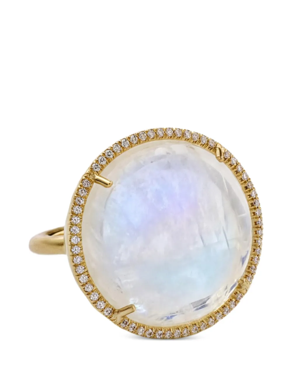Irene Neuwirth rainbow moonstone and diamond ring - Oro