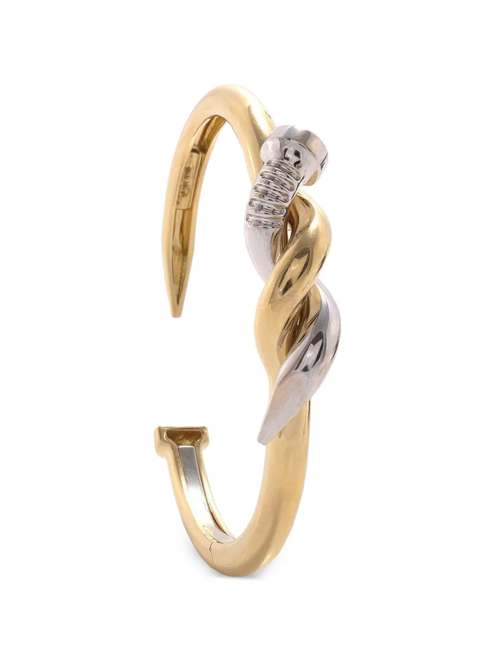 David Webb Twisted Nail two-tone cuff bracelet