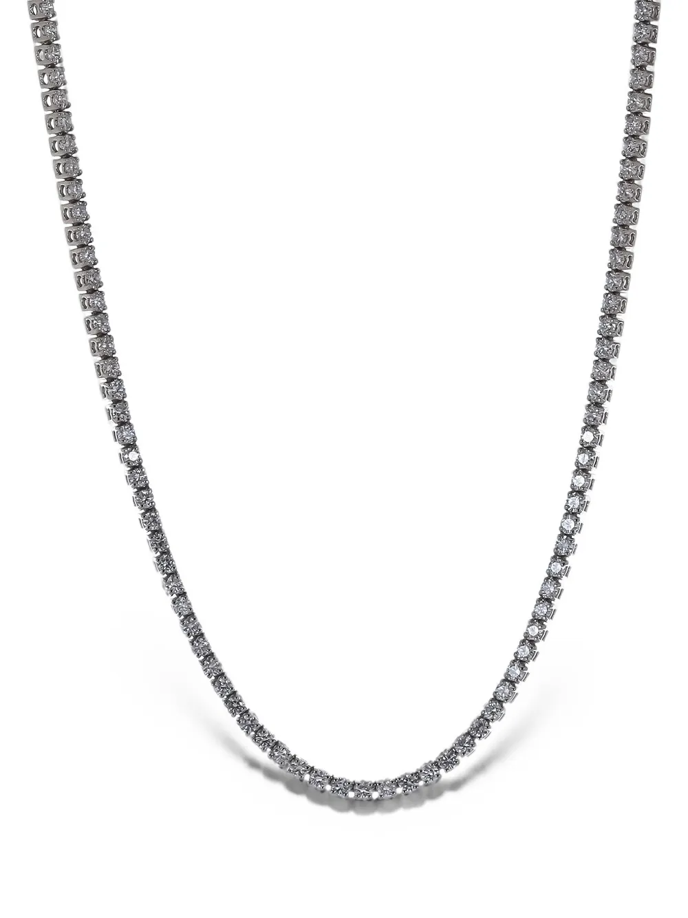 with love diamond tennis necklace - Silber
