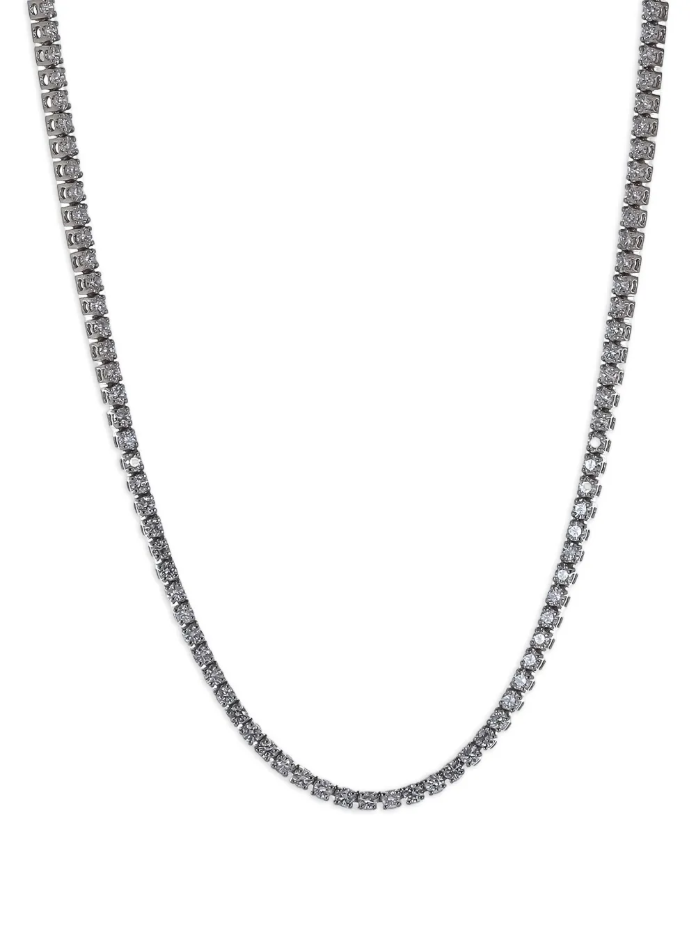 with love diamond tennis necklace - Argento