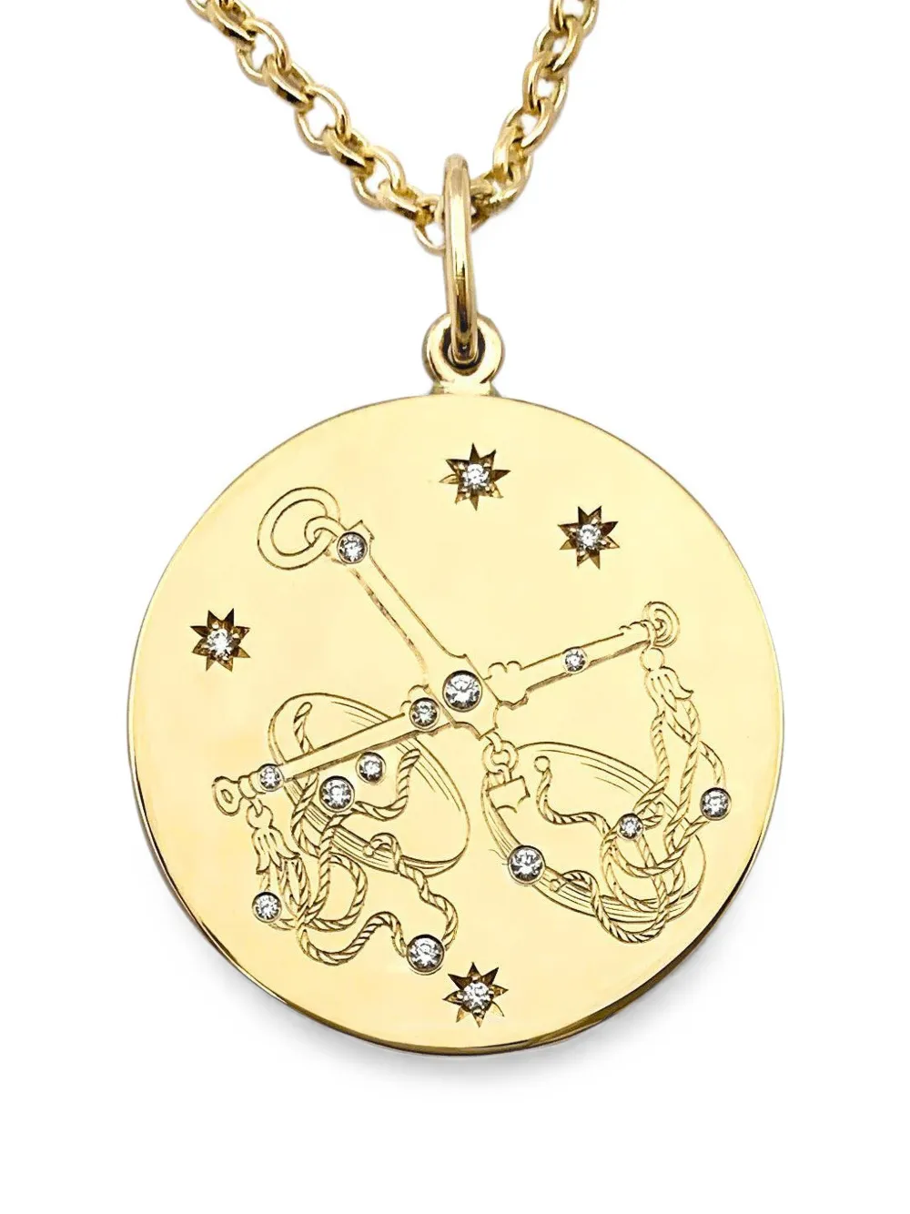 VERDURA Zodiac Libra Halskette mit Diamantanhänger - Gold