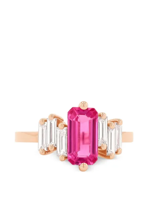 Suzanne Kalan pink sapphire and diamond ring
