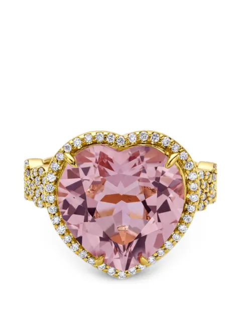 BUDDHA MAMA morganite and diamond heart ring