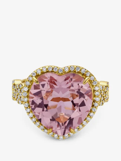 BUDDHA MAMA morganite and diamond heart ring