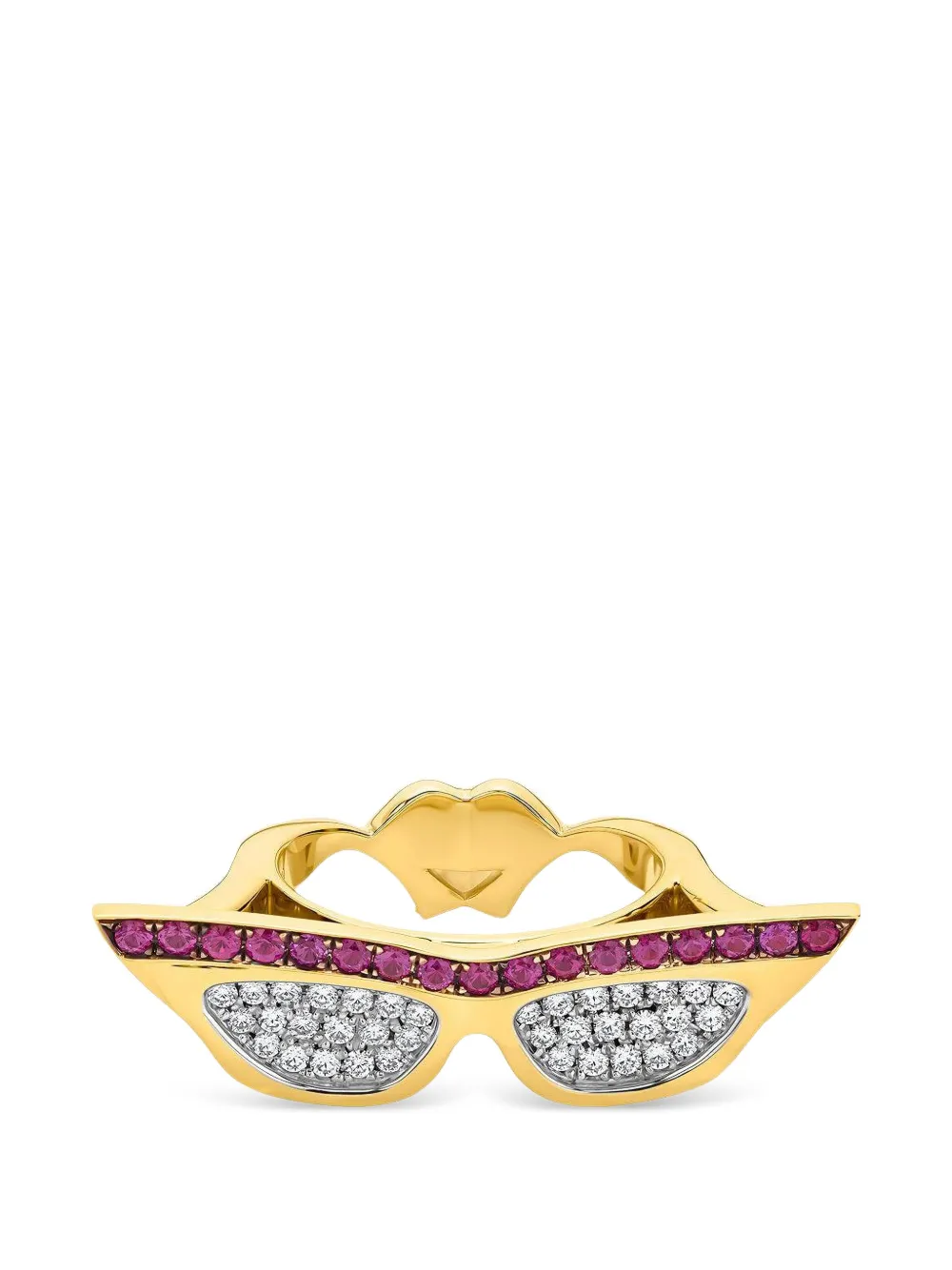 EDINA KISS diamond and sapphire sunglass ring - Oro