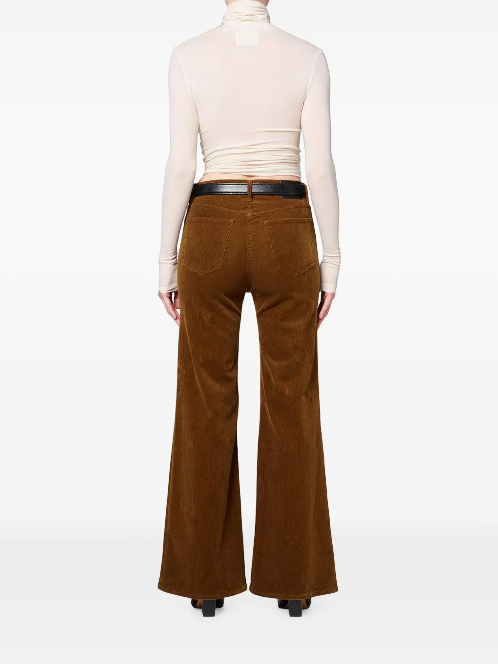 Citizens of Humanity Kimberly 70s Flared Corduroy Trousers in Brown, view 4