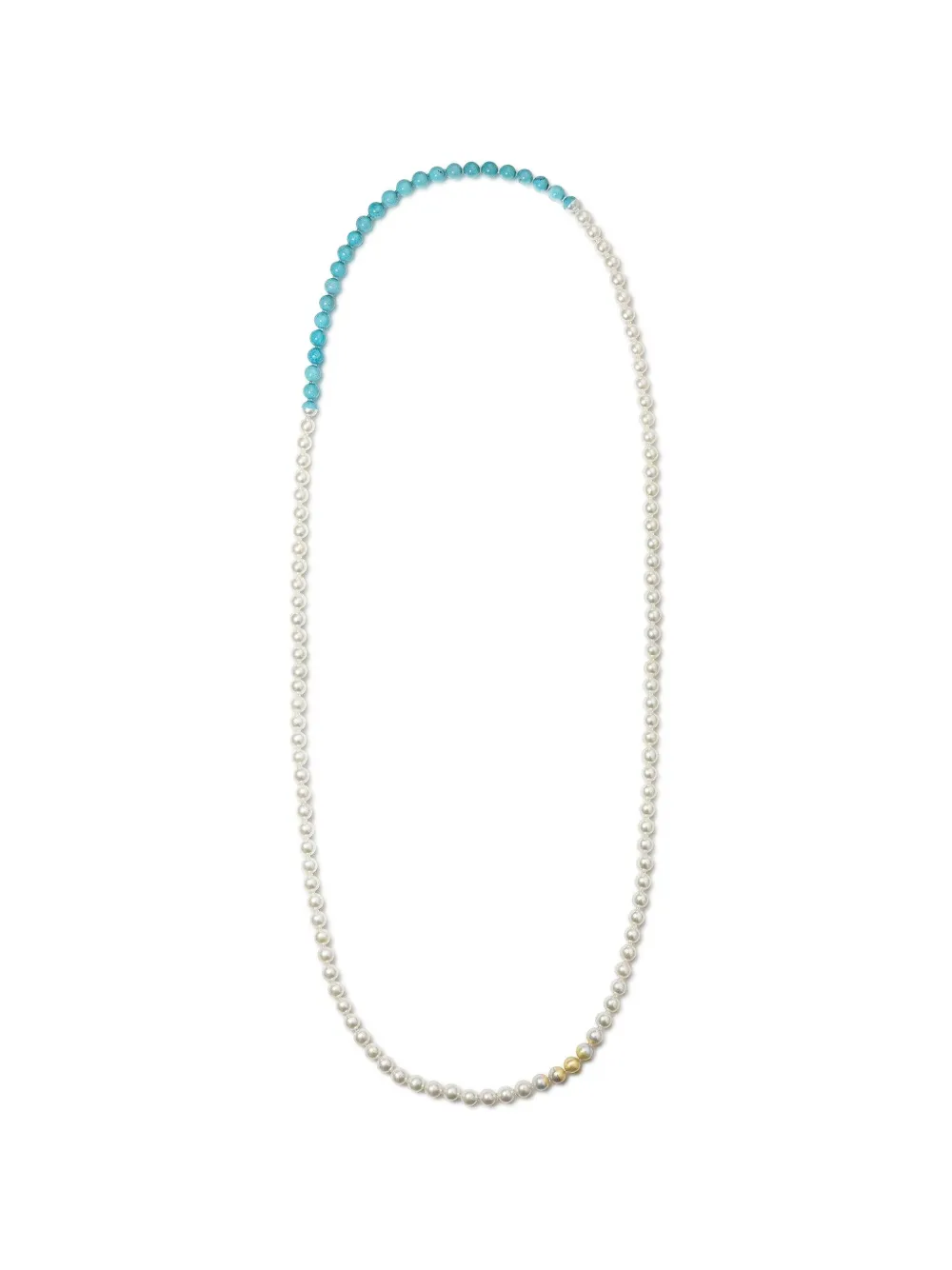 YUTAI turquoise pearl necklace - Bianco