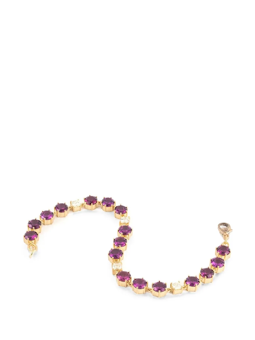 Sylva & Cie Tennisarmband mit Rhodolith und Diamanten - Gold