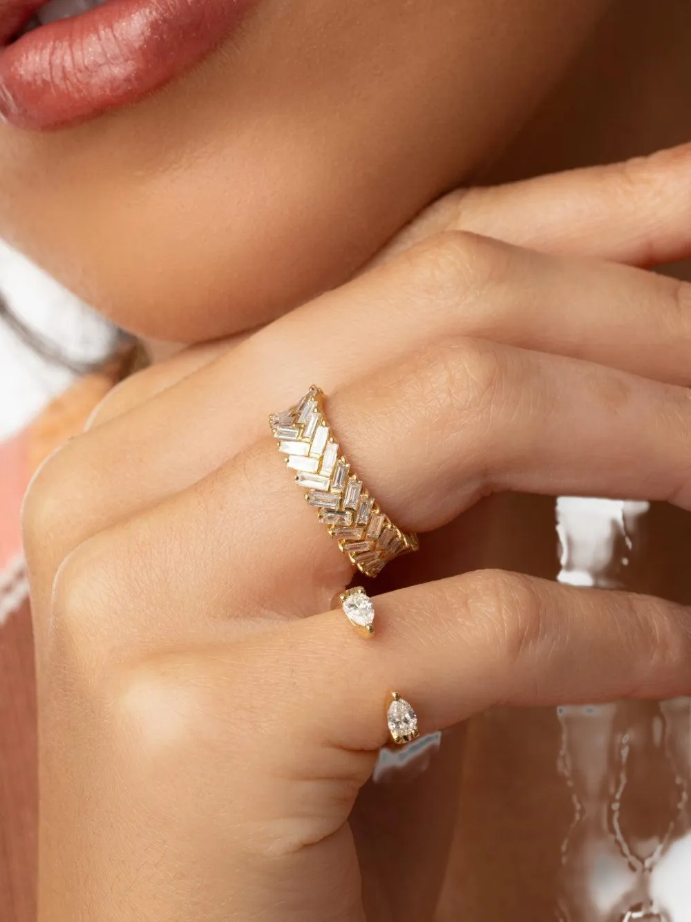 Anita Ko Zipper diamond ring - Gold