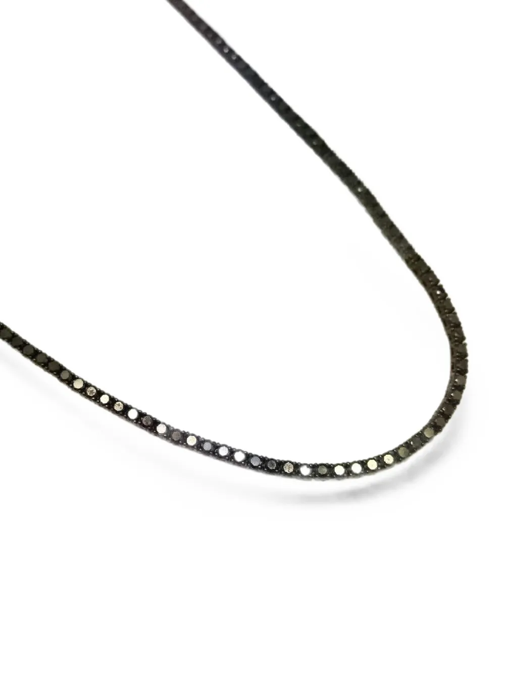 Stefere Link diamond tennis necklace - Schwarz