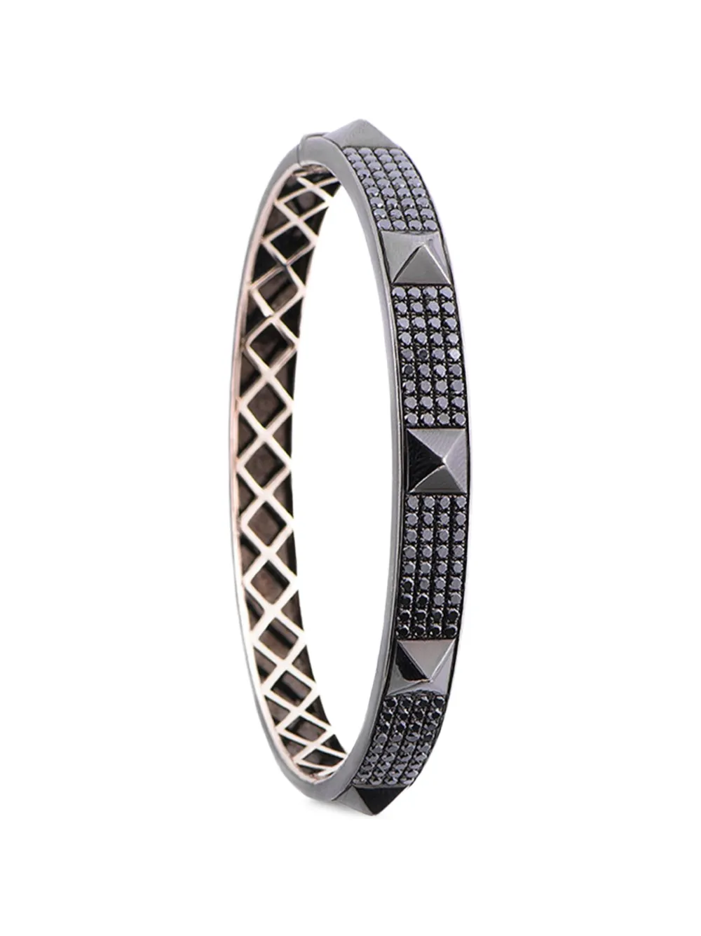 Stefere black diamond spike bangle