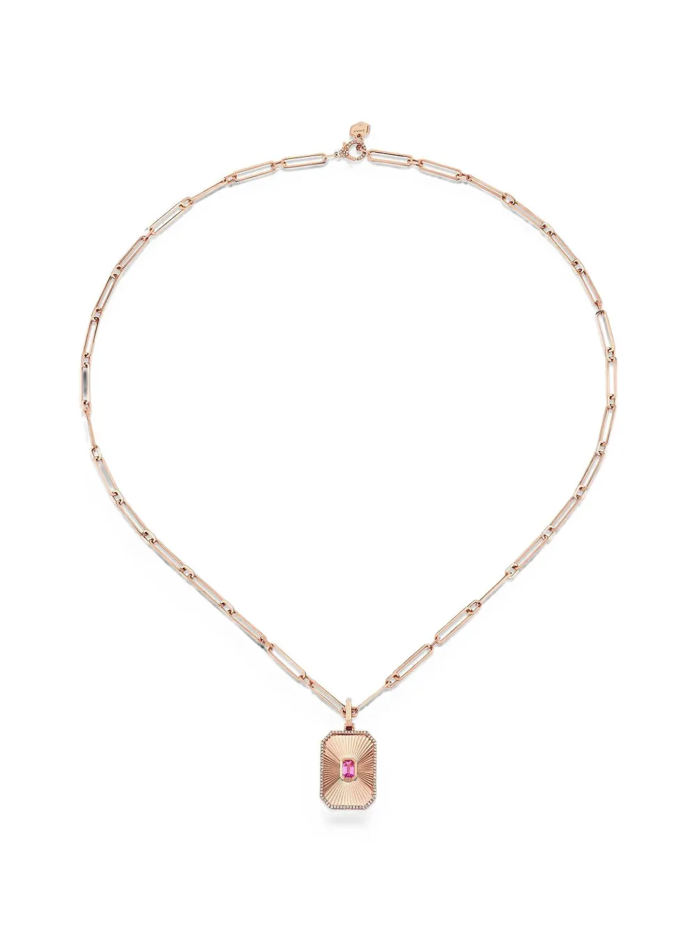 SHAY pink sapphire and diamond necklace - Gold